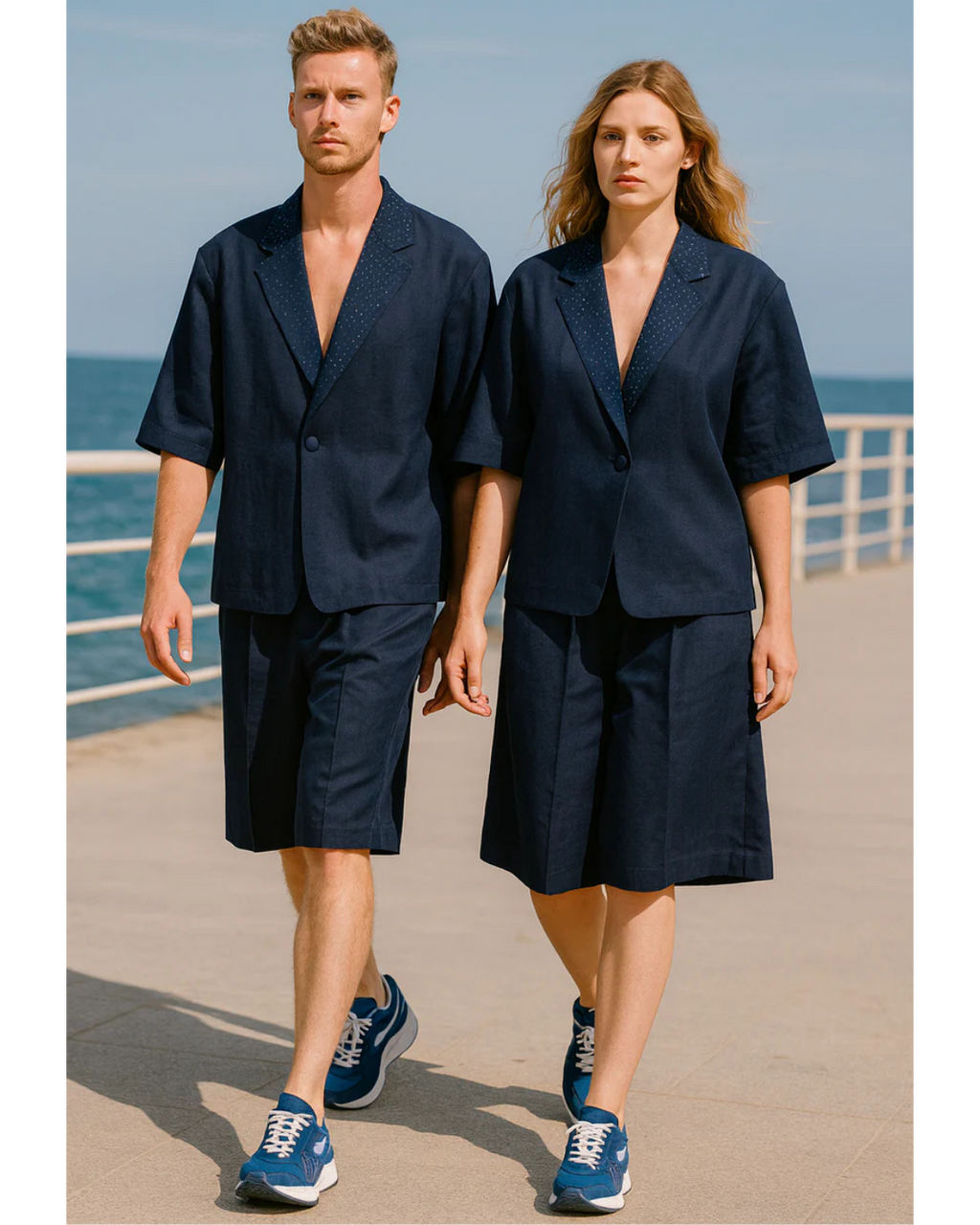 Kabuki Urbano Night Dot | Completo Lino Sostenibile Unisex L