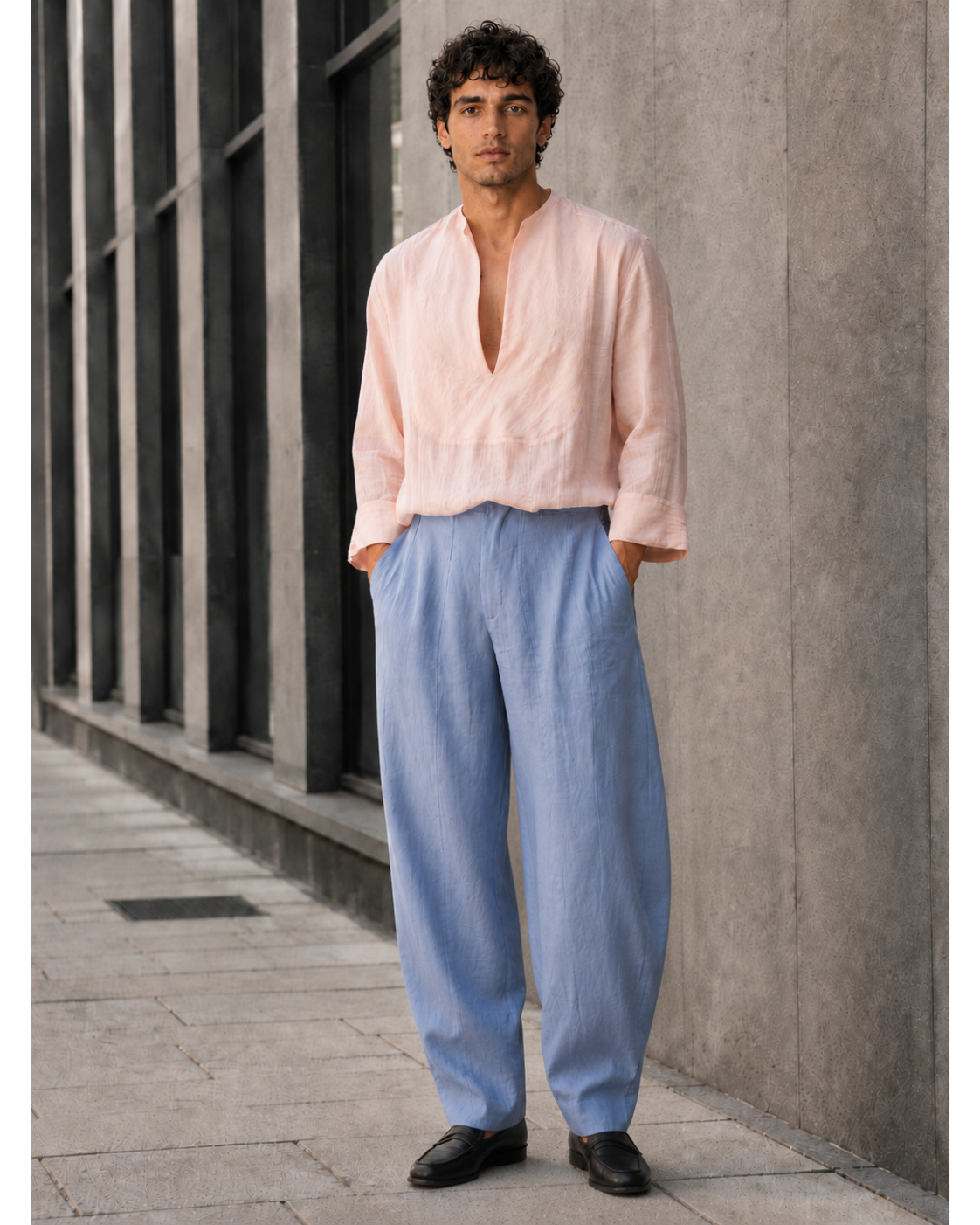 Haiko Camicia Oversize Unisex d’Ispirazione Geometrica