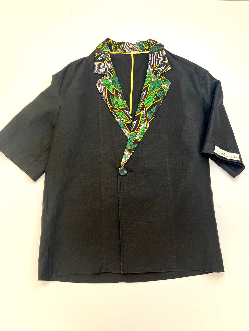 Kabuki Urbano Jungle Nero | Completo Cotone-Lino Oversize Unisex L