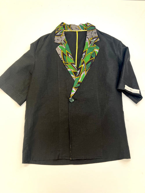 Kabuki Urbano Jungle Nero | Completo Cotone-Lino Oversize Unisex L