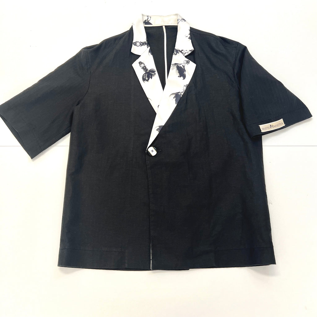 Kabuki Etoile Nero | Completo Lino-Cotone Oversize Unisex Tg L