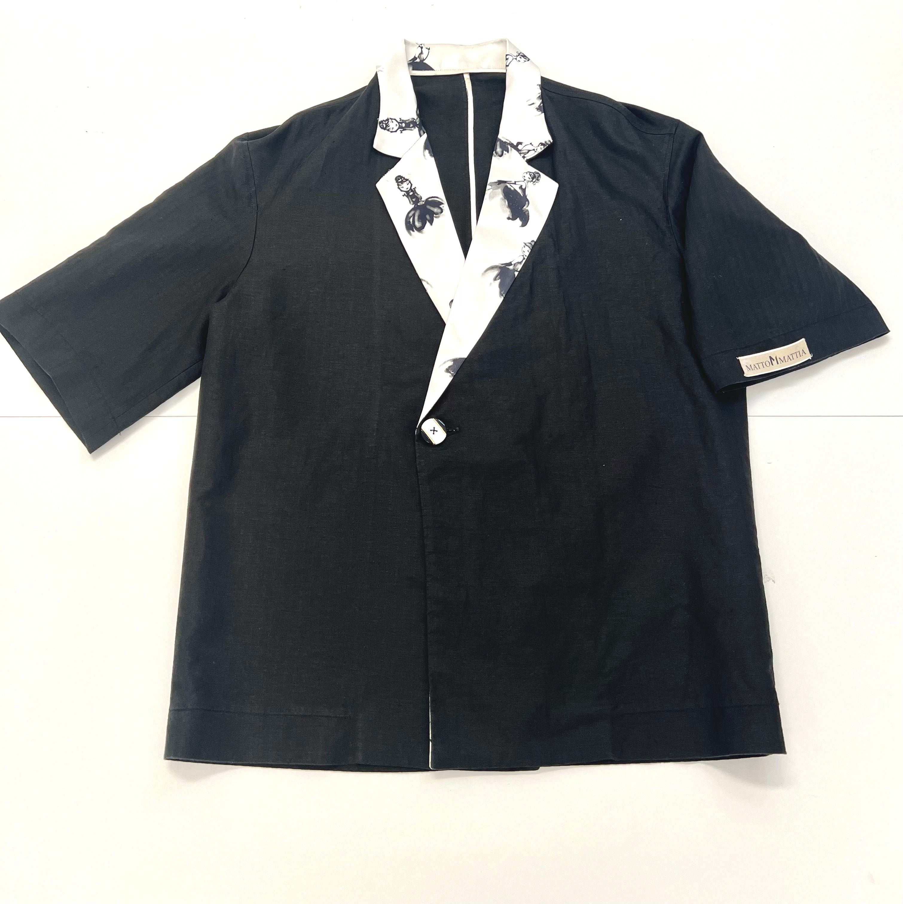 Kabuki Etoile Nero | Completo Lino-Cotone Oversize Unisex Tg L