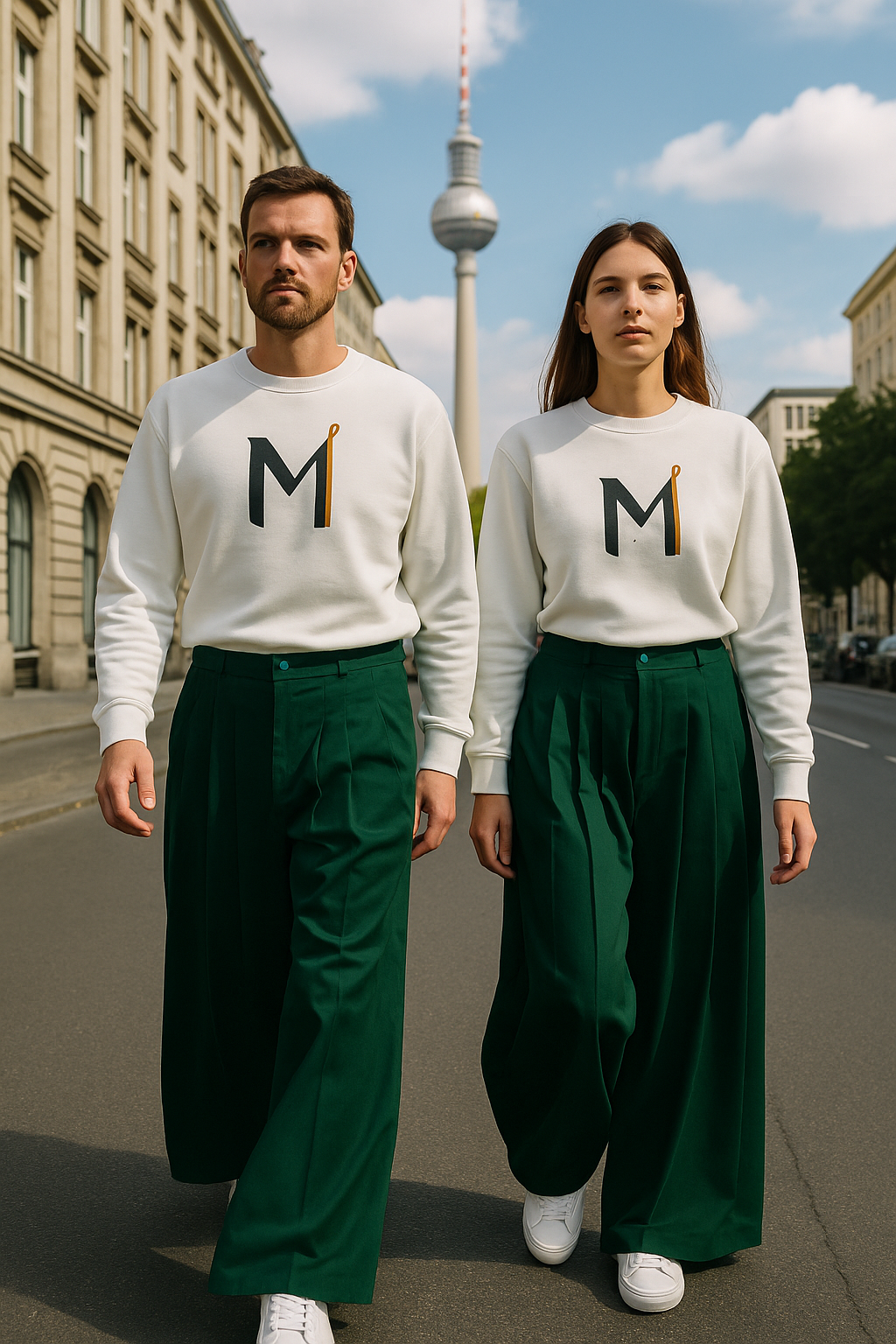 Kendo Trench Pantalone Wide Leg | Vita Alta Cotone Tecnico Unisex L