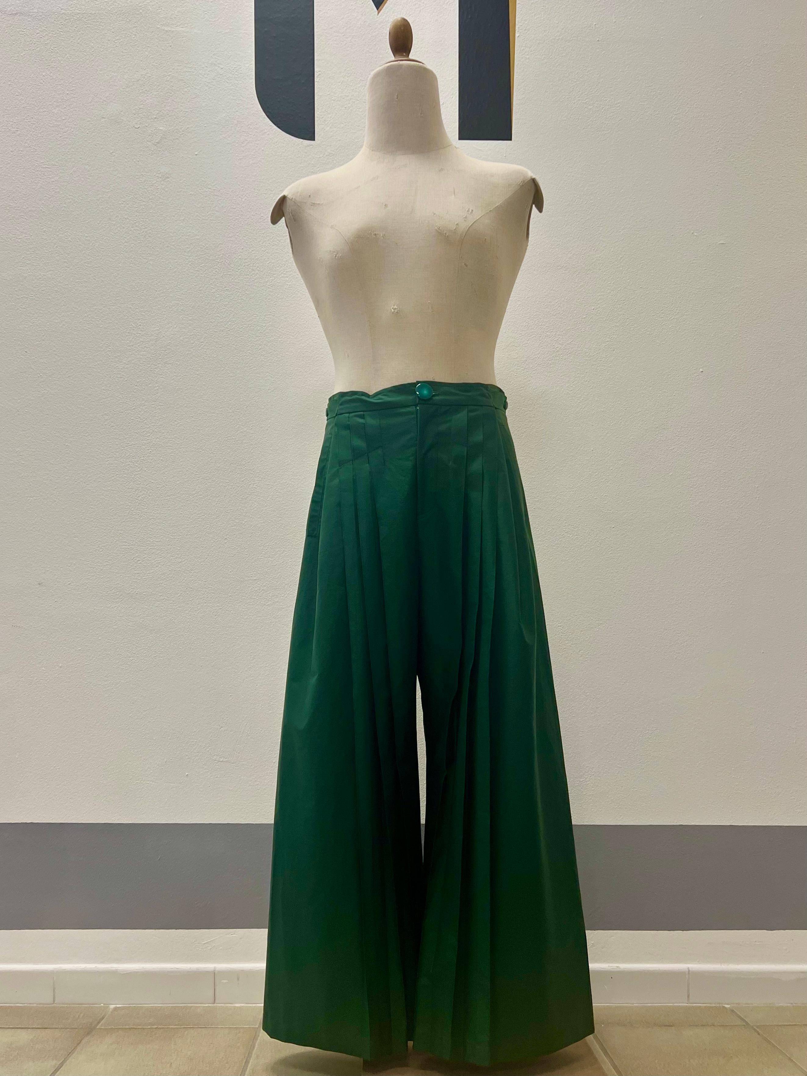 Kendo Trench Pantalone Wide Leg | Vita Alta Cotone Tecnico Unisex L