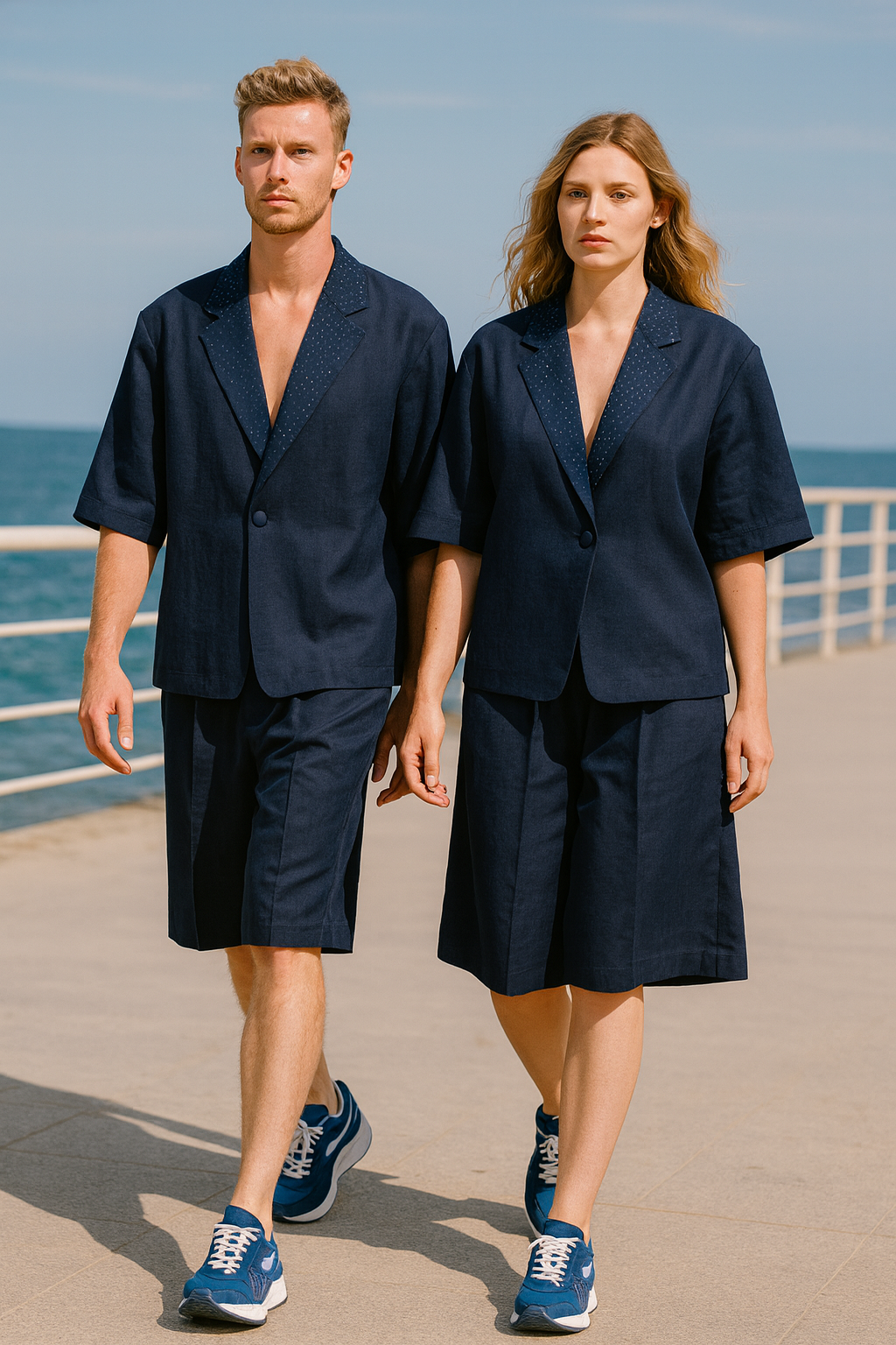 Kabuki Urbano Night Dot | Completo Lino Sostenibile Unisex L