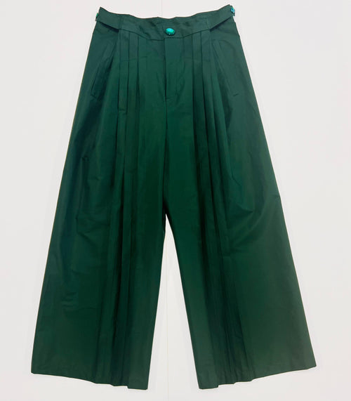Kendo Trench Pantalone Wide Leg | Vita Alta Cotone Tecnico Unisex L