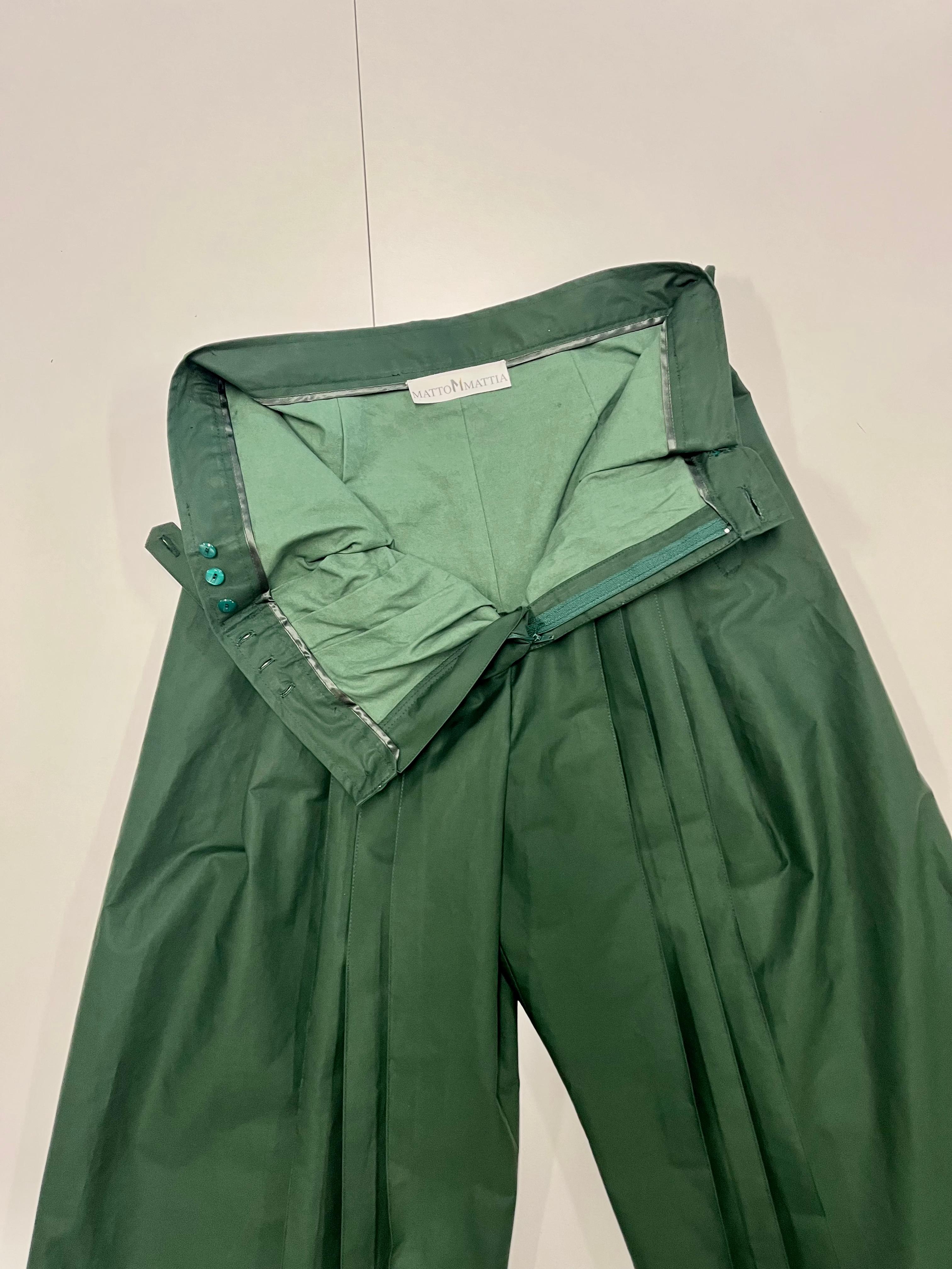Kendo Trench Pantalone Wide Leg | Vita Alta Cotone Tecnico Unisex L